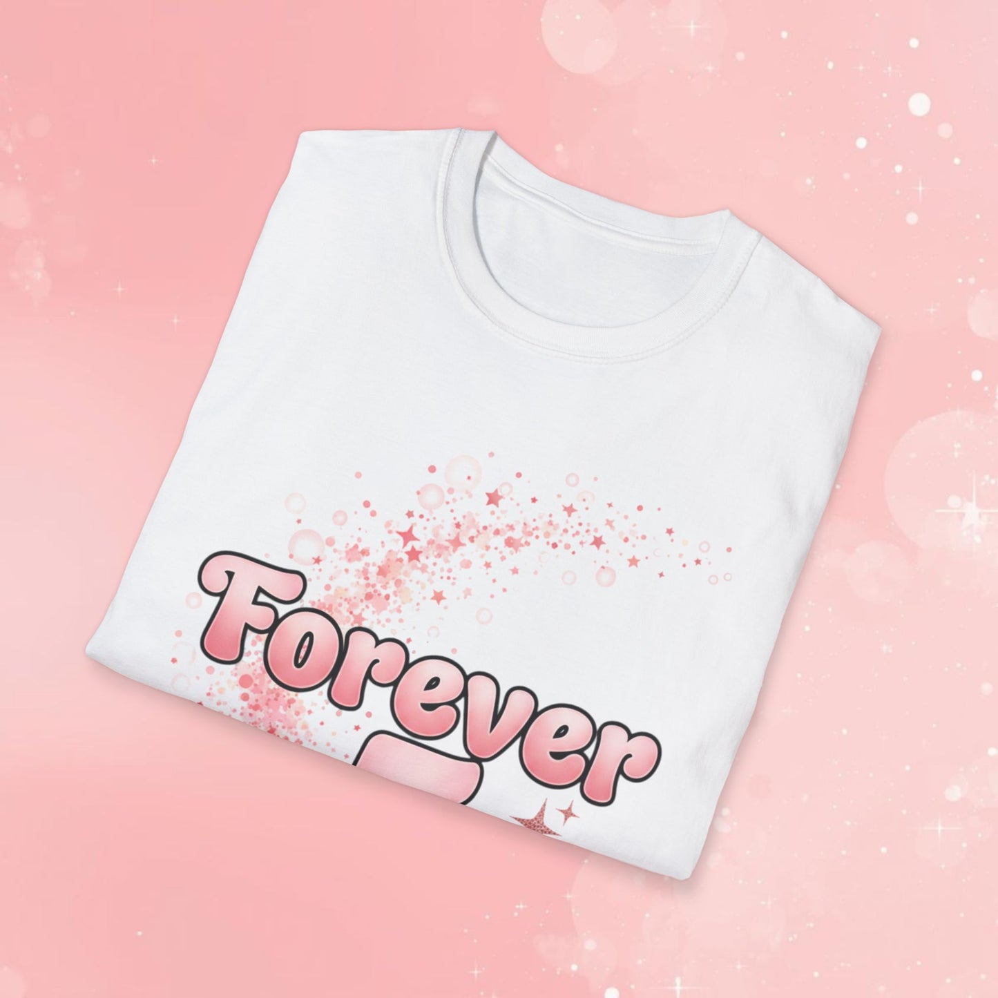 Memorial Tee — "Forever 5" Pink Remembrance T-Shirt (18 in Heaven)